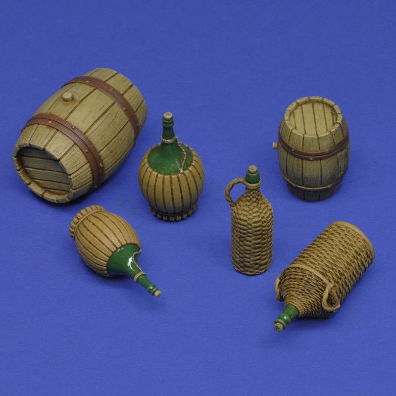 1:16 Wicker Bottles and small barrels
