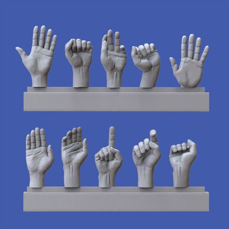 1:16 Assorted hands set No. 3