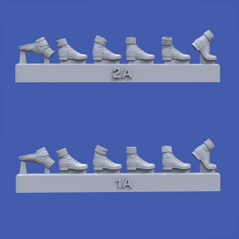 1:35 German DAK boots-assorted positions-WWII