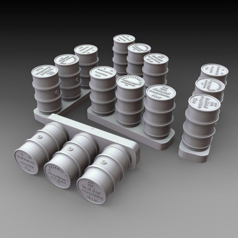 1:48 German fuel drums - WWII