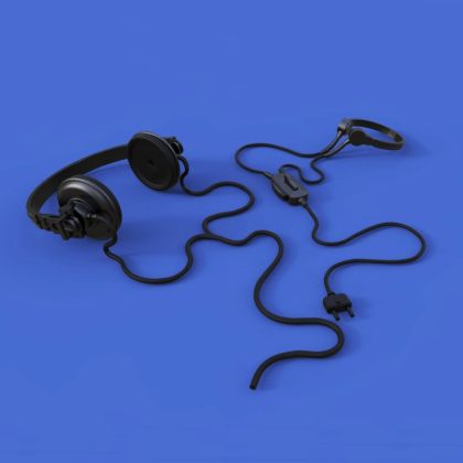 1:16 German tanker head phones set-WWII