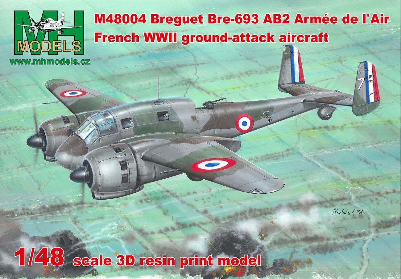1:48 Breguet Bre.693AB2 Armée de l´Air French WWII Ground-attack aircraft