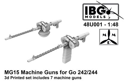 1:48 MG15 Machine Guns for the Gotha Go-242/2Go-44B-1