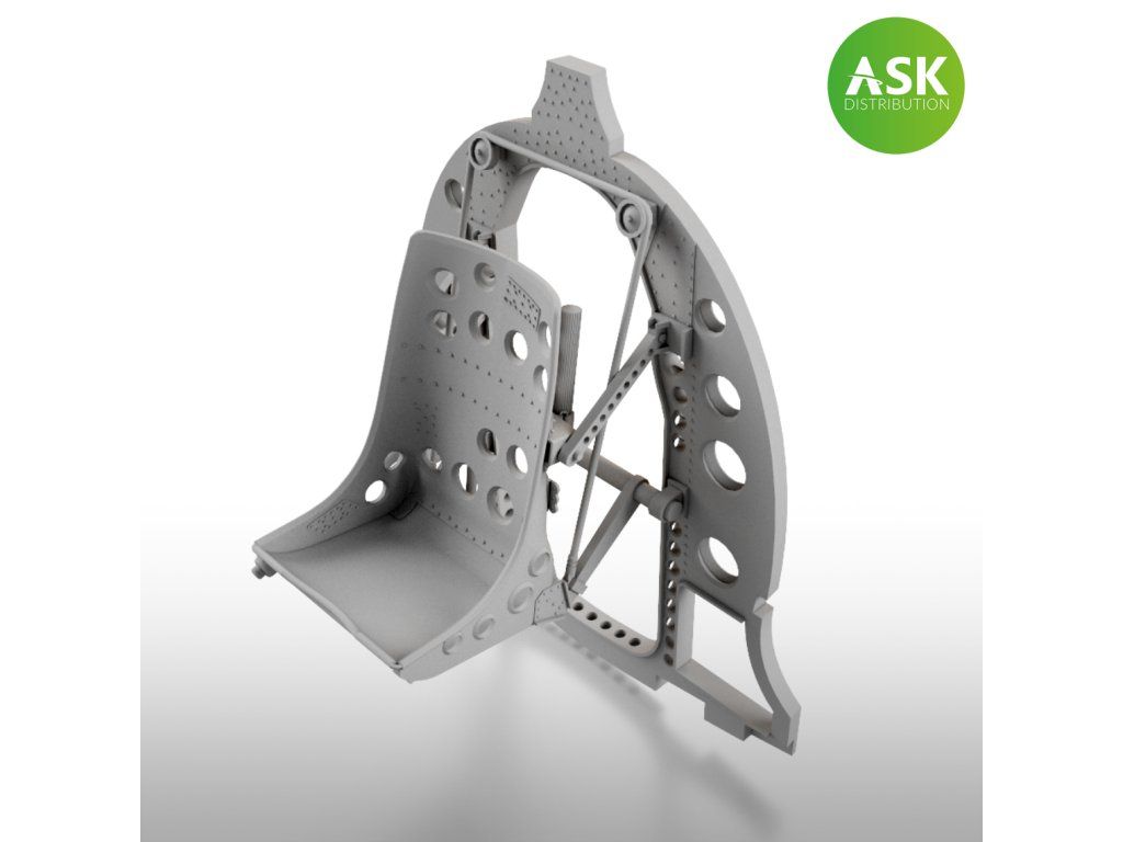 1:48 A6M Bulkhead with Seat in bottom position