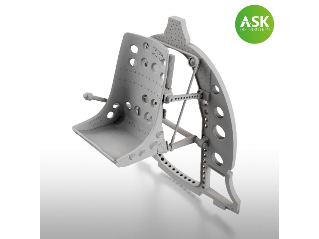 1:48 A6M Bulkhead with Seat in top position