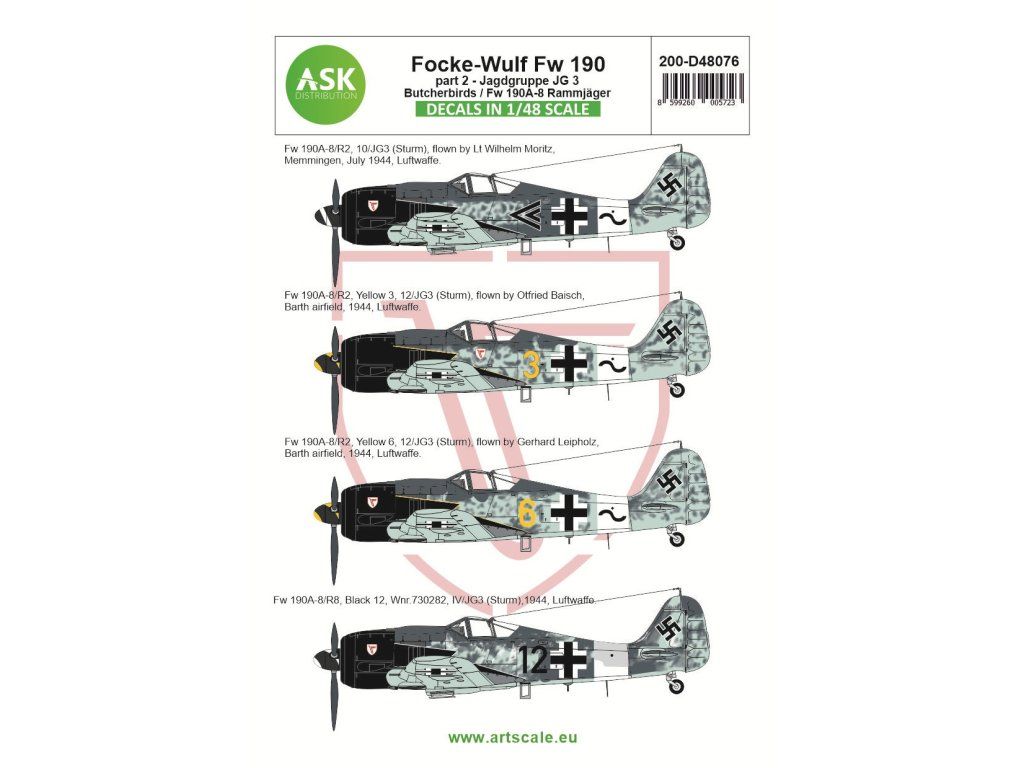 1:48 Focke-Wulf Fw 190A-8/R2 part 2 - JG 3 Butcherbirds / Fw 190A-8 Rammjäger