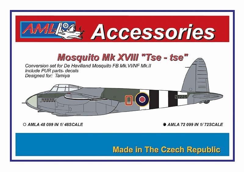 1:72 de Havilland Mosquito Mk.XVIII Tse-tse (for Tamiya kits)