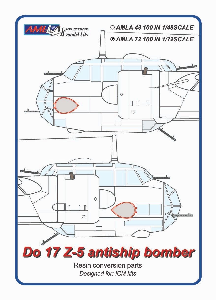 1:72 Dornier Do-17 Z-5 - Antiship Bomber Conversion Parts (for ICM kits)