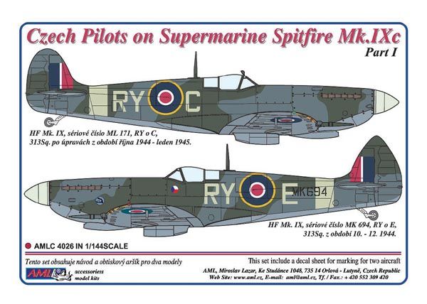 1:144 Czech pilots in Supermarine Spitfire Mk.IXc - Part I