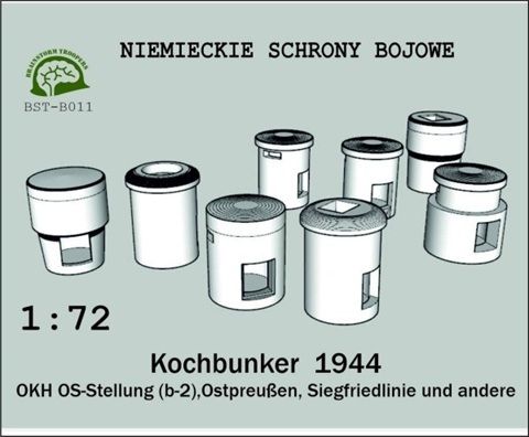 1:72 German combat shelters - Kochbunker 1944 - OKH OS-Stellung (b-2), Ostpreussen, Siegfiedline und andere