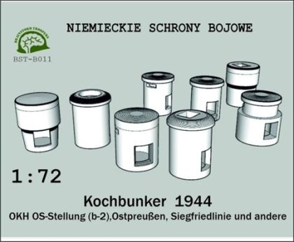 1:72 German combat shelters - Kochbunker 1944 - OKH OS-Stellung (b-2), Ostpreussen, Siegfiedline und andere