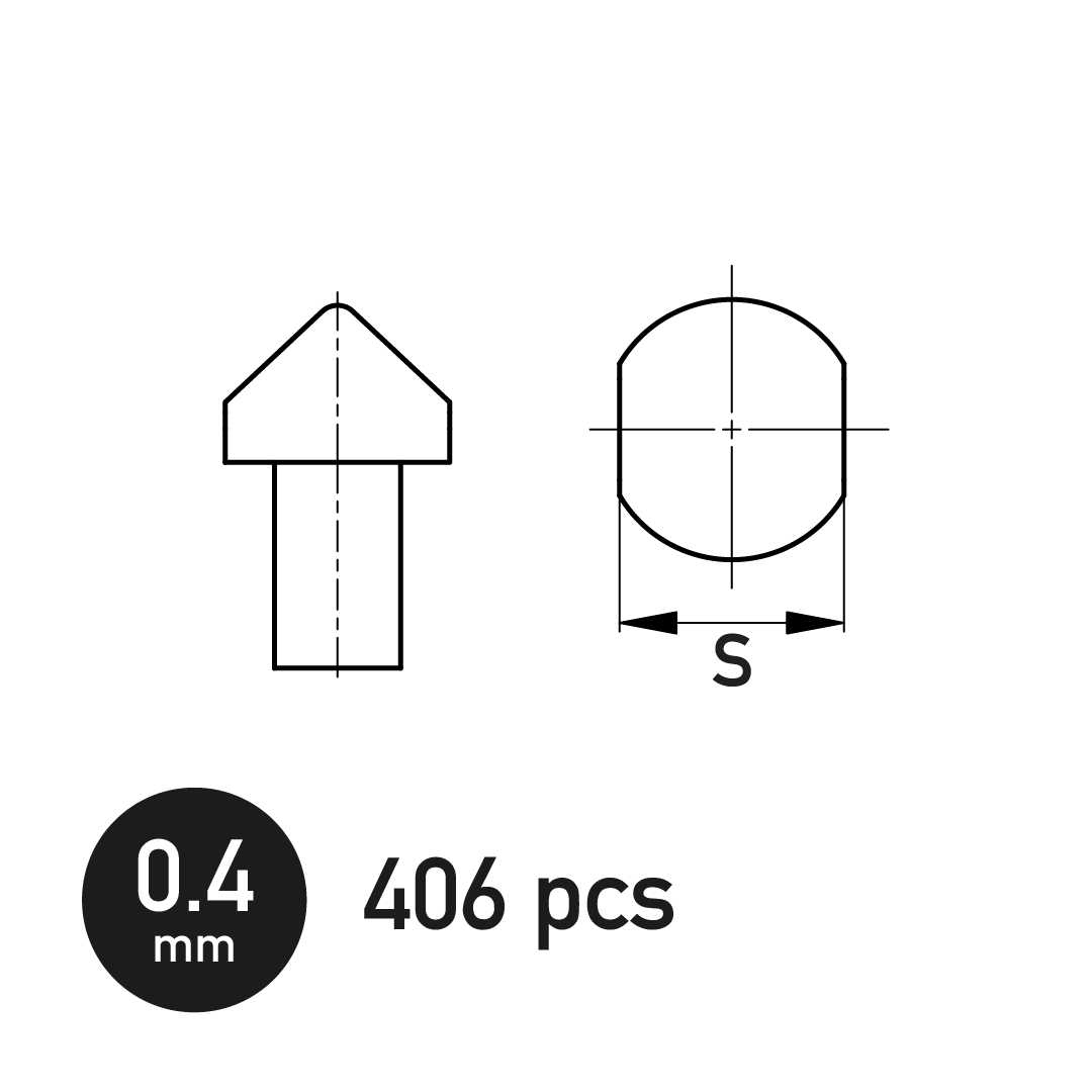Bullet-Proof Bolt w/Wrench Flats 0.4 mm