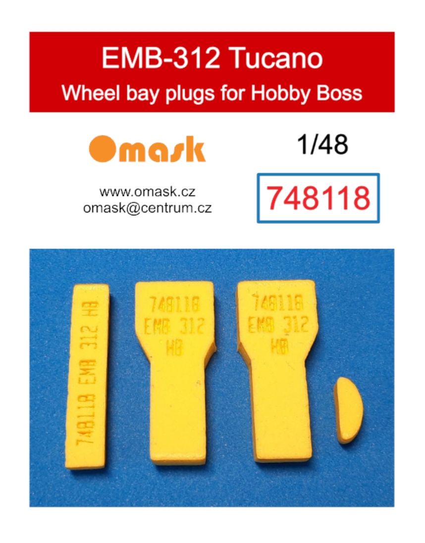 1:48 EMB-312 Tucano wheel bay plugs (for Hobby Boss)