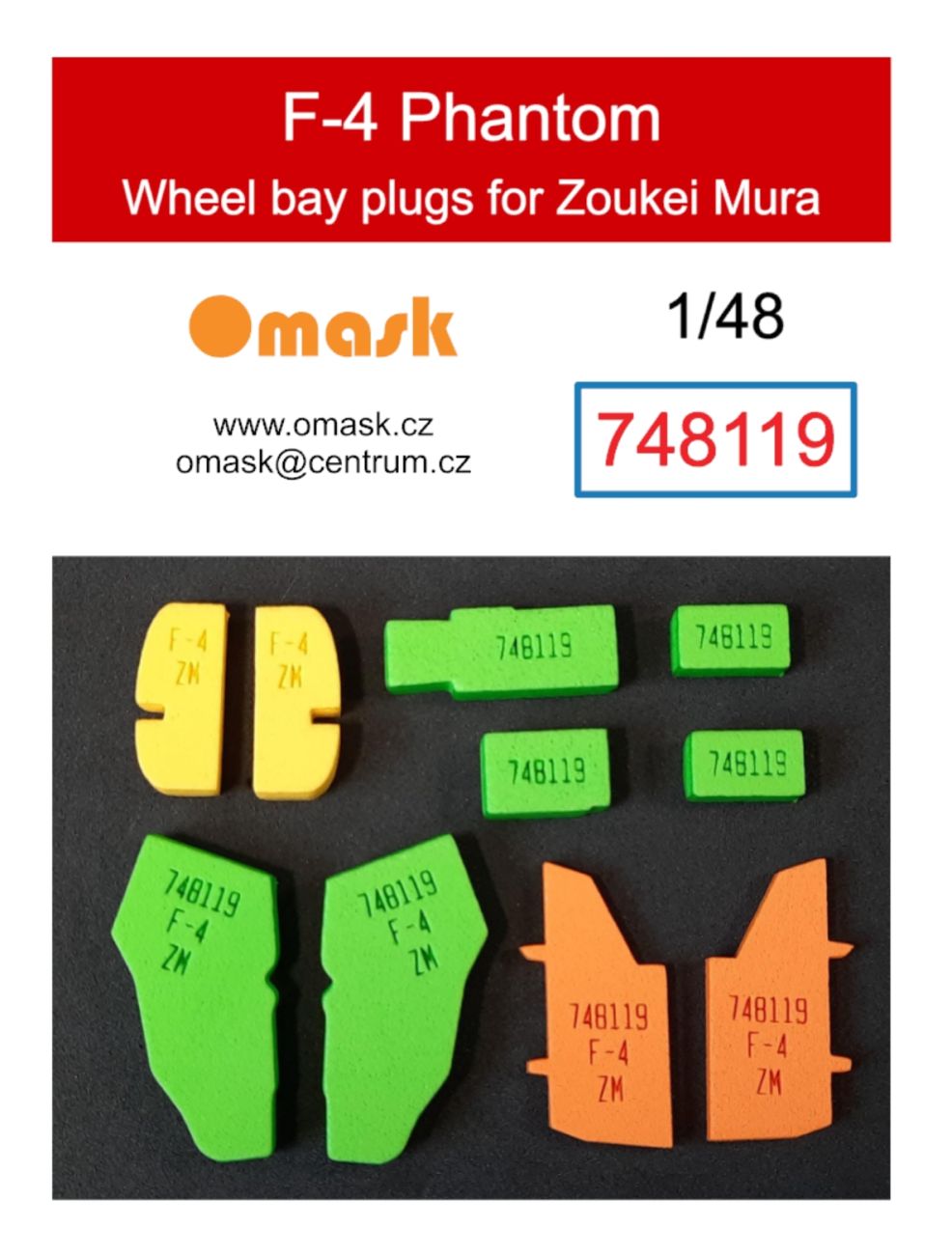 1:48 F-4 Phantom wheel bay plugs (for Zoukei Mura)