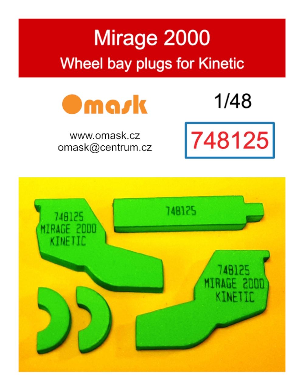 1:48 Mirage 2000 wheel bay plugs (for Kinetic)