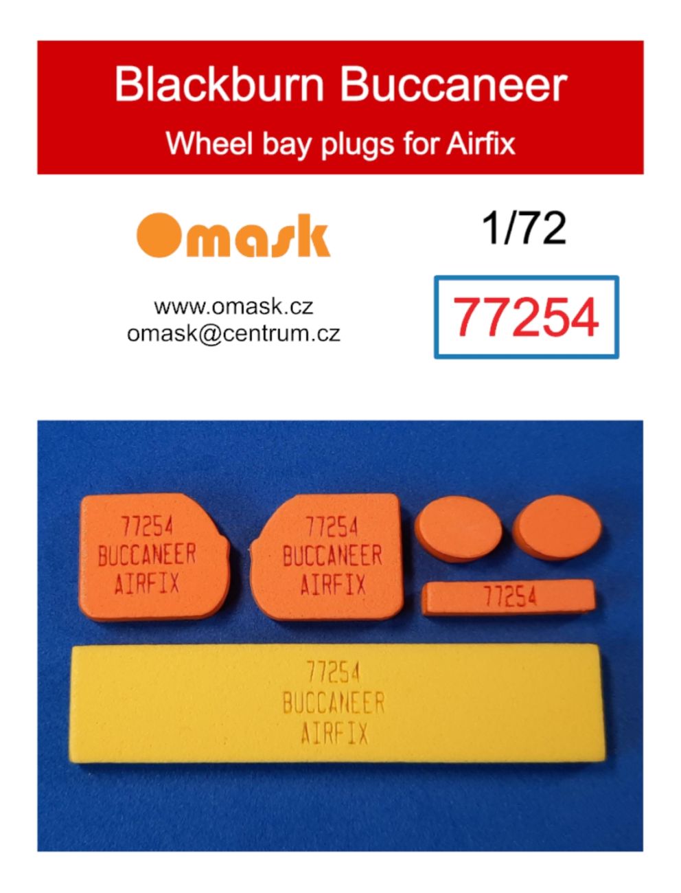 1:72 Blackburn Buccaneer wheel bay plugs (for Airfix)