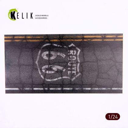 1:24 Route 66 - Base - Acrylic 3mm (180x357mm) (210g)