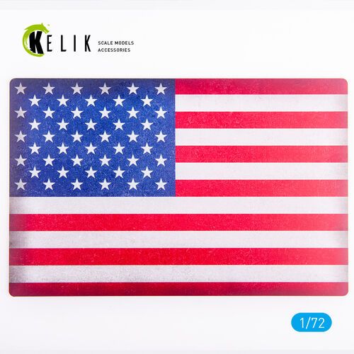 1:72 USA Flag - Base - Acrylic 3mm (280x180mm) (170g)
