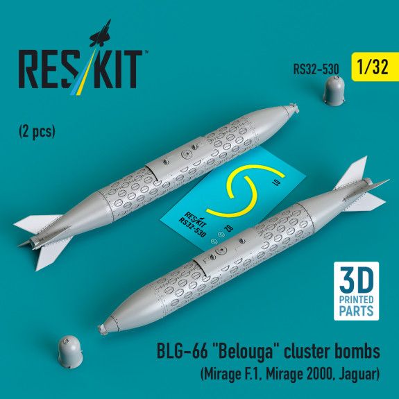 1:32 BLG-66 Belouga cluster bombs (2 pcs) (Mirage F.1, Mirage 2000, Jaguar)