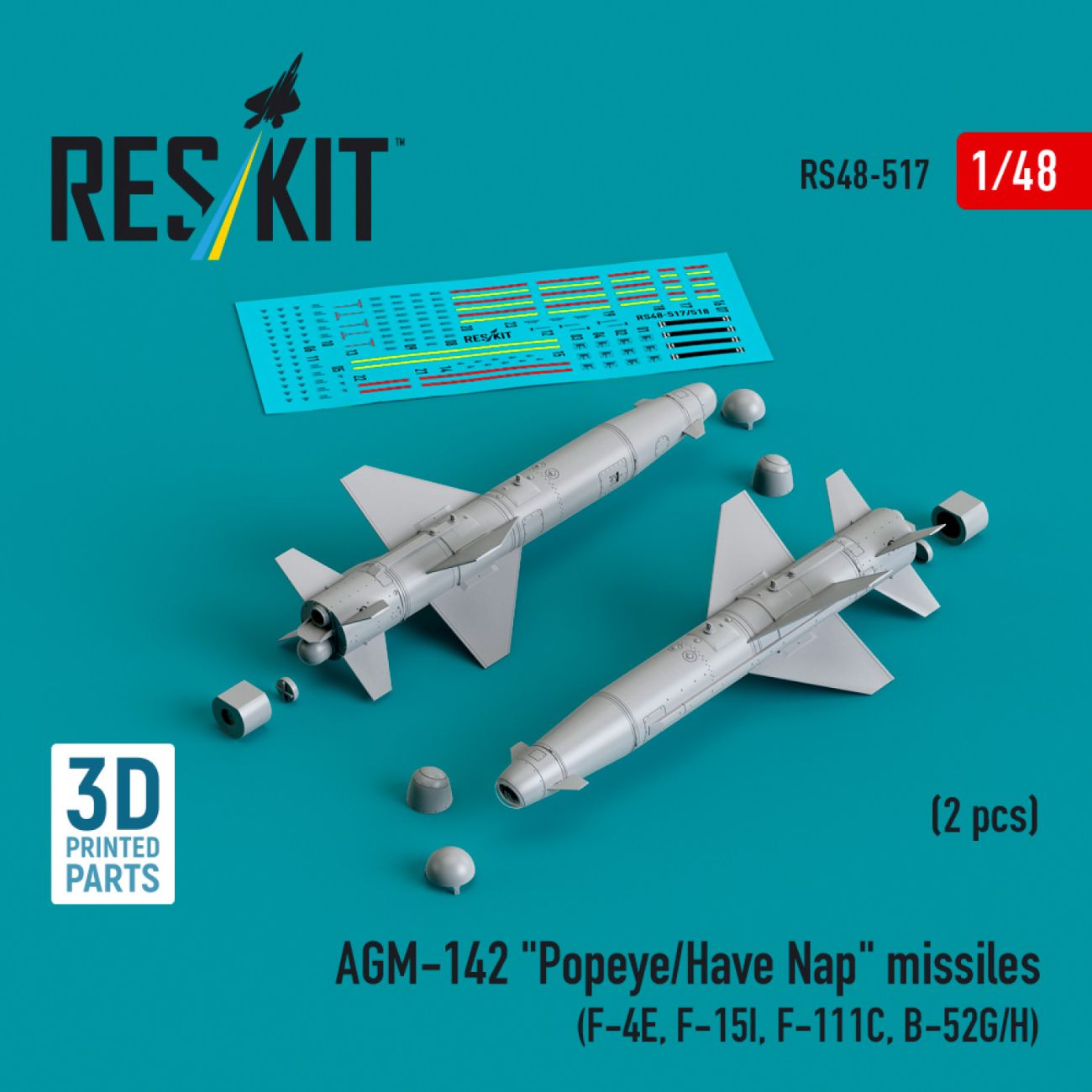 1:48 AGM-142 Popeye/Have Nap missiles (2 pcs) (F-4E, F-15I, F-111C, B-52G/H)