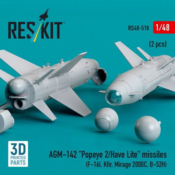 1:48 AGM-142 Popeye 2/Have Lite missiles (2 pcs) (F-16I, Kfir, Mirage 2000C, B-52H)