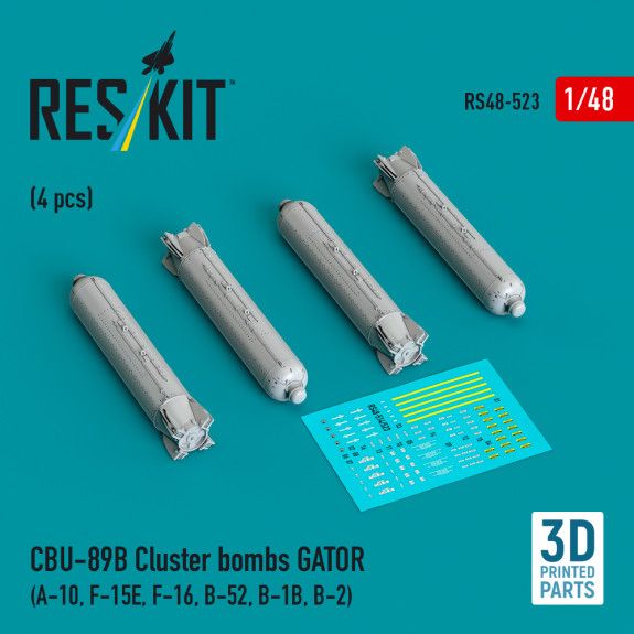 1:48 CBU-89B GATOR cluster bombs (4 pcs) (A-10, F-15E, F-16, B-52, B-1B, B-2)