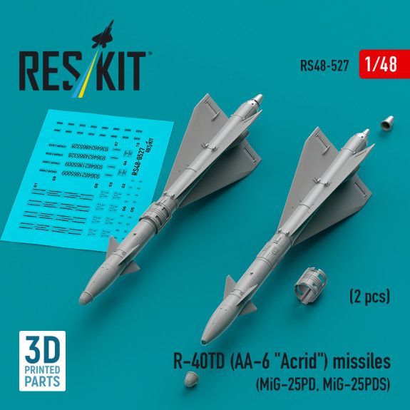1:48 R-40TD (AA-6 Acrid) missiles (2 pcs) (MiG-25PD, MiG-25PDS)