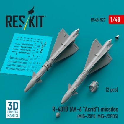 1:48 R-40TD (AA-6 Acrid) missiles (2 pcs) (MiG-25PD, MiG-25PDS)