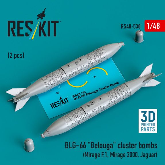 1:48 BLG-66 Belouga cluster bombs (2 pcs) (Mirage F.1, Mirage 2000, Jaguar)