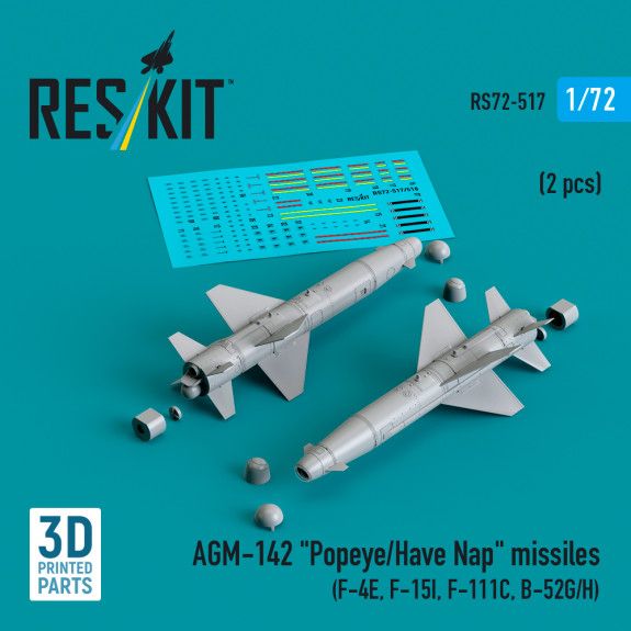 1:72 AGM-142 Popeye/Have Nap missiles (2 pcs) (F-4E, F-15I, F-111C, B-52G/H)