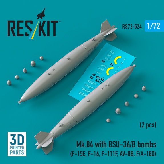 1:72 Mk.84 with BSU-36/B bombs (2 pcs) F-15E, F-16, F-111F, AV-8B, F/A-18D