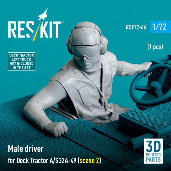 1:72 Male driver for Deck Tractor A/S32A-49 (scene 2)