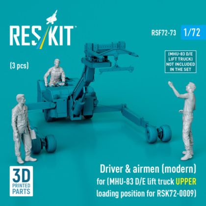 1:72 Driver & airmen (modern) (3 pcs) (MHU-83 D/E lift truck UPPER loading position for RSK72-0009)