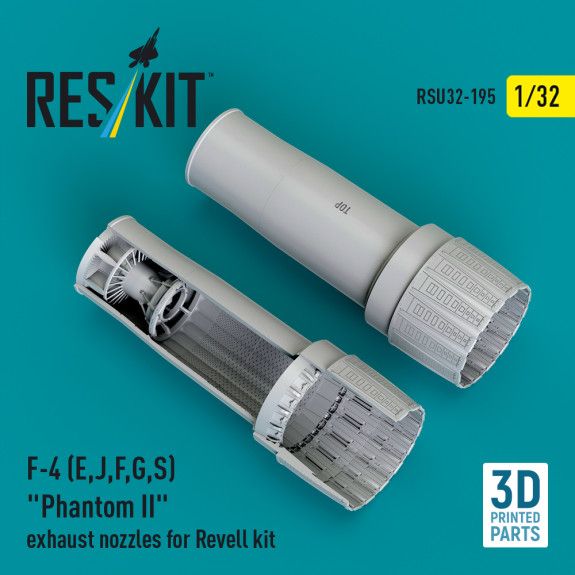 1:32 F-4 (E, J, F, G, S) Phantom II exhaust nozzles for Revell