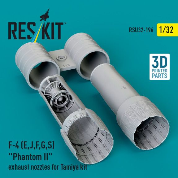 1:32 F-4 (E, J, F, G, S) Phantom II exhaust nozzles for Tamiya