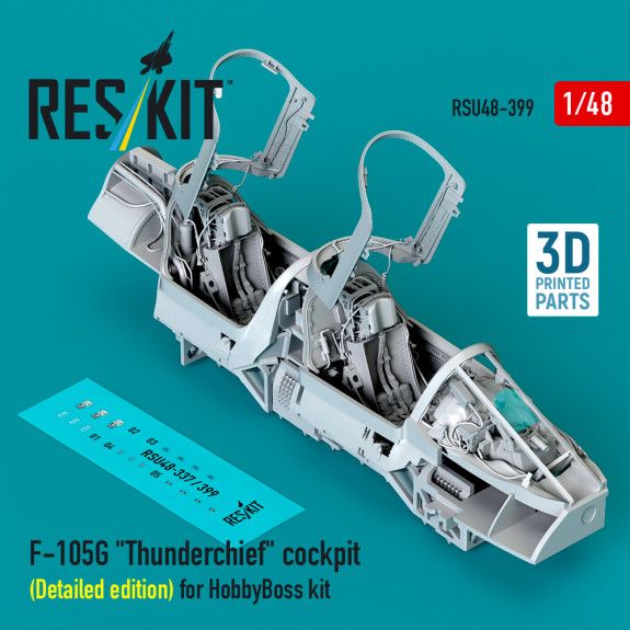 1:48 F-105G Thunderchief cockpit (Detailed edition) for HobbyBoss