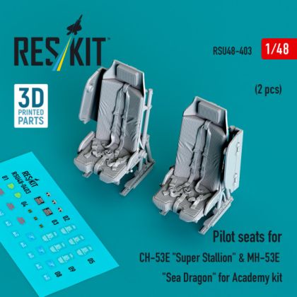 1:48 Pilot seats for CH-53E Super Stallion & MH-53E Sea Dragon for Academy