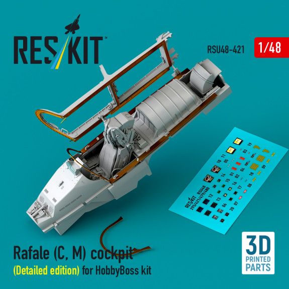 1:48 Rafale (C, M) cockpit (Detailed edition) for HobbyBoss