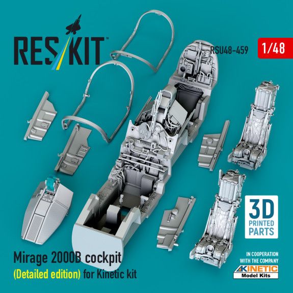 1:48 Mirage 2000B cockpit (Detailed edition) for Kinetic