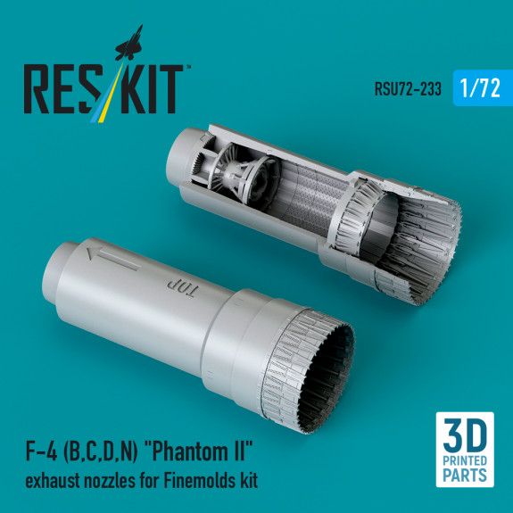 1:72 F-4 (B, C, D, N) Phantom II exhaust nozzles for Finemolds