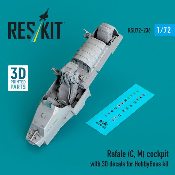 1:72 Rafale (C, M) cockpit with 3D decals for HobbyBoss