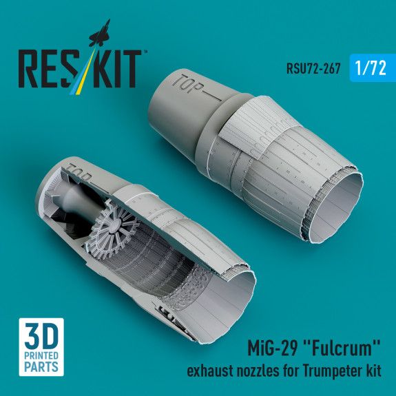 1:72 MiG-29 Fulcrum exhaust nozzles for Trumpeter