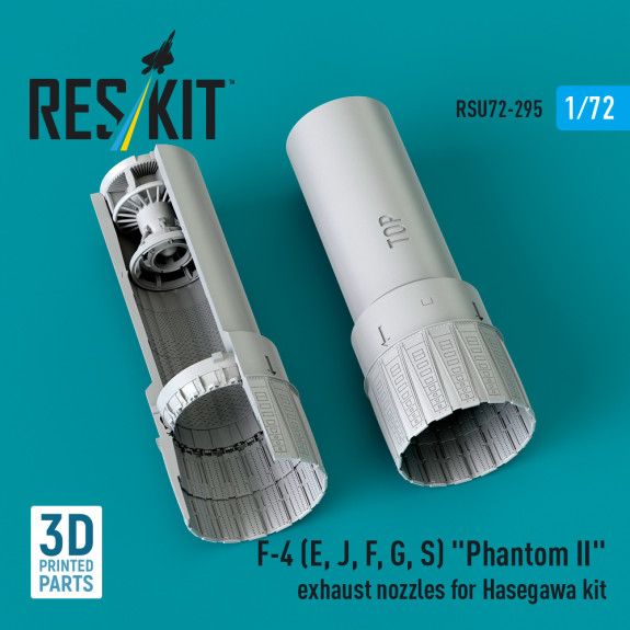 1:72 F-4 (E, J, F, G, S) Phantom II exhaust nozzles for Hasegawa