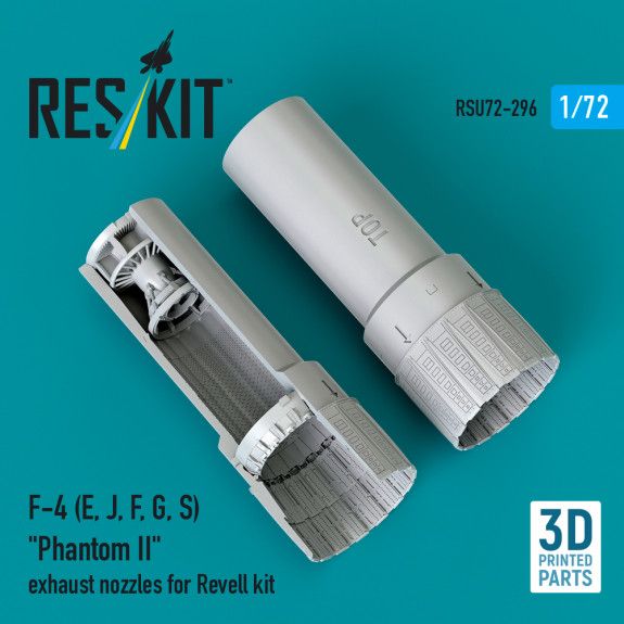 1:72 F-4 (E, J, F, G, S) Phantom II exhaust nozzles for Revell kit