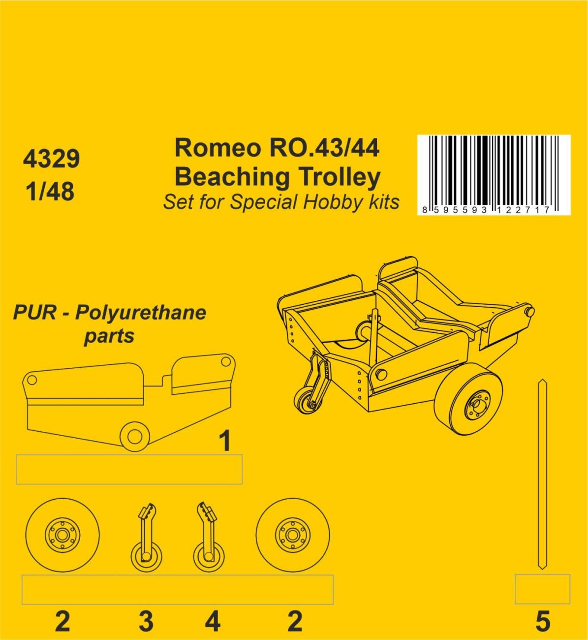 1:48 Romeo Ro.43/44 Beaching Trolley