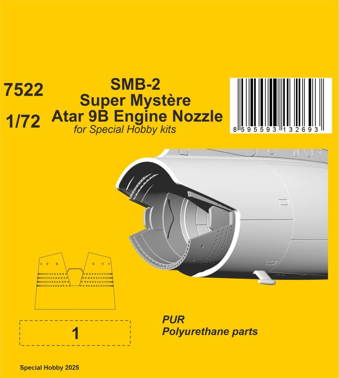 1:72 SMB-2 Super Mystère Atar 9B Engine Nozzle for Special Hobby