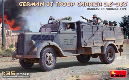 1:35 GERMAN 3T TROOP CARRIER 3,6-36S RADKASTEN-NORMAL-TYPE