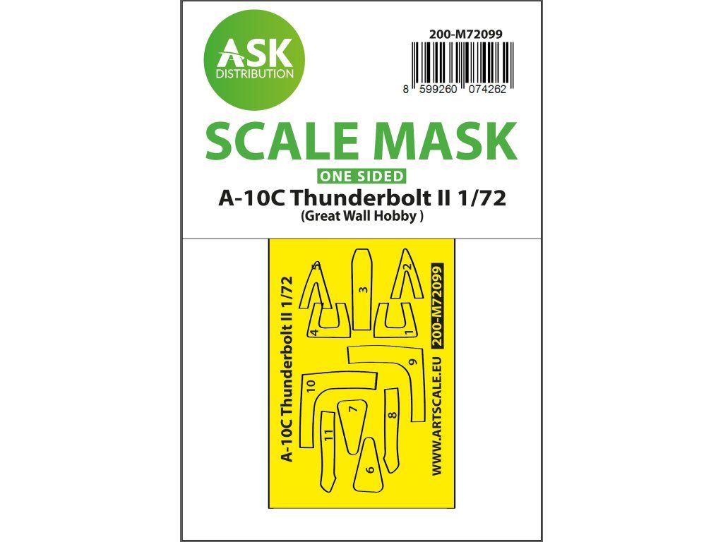 1:72 A-10C Thunderbolt II one-sided fit express mask for GWH