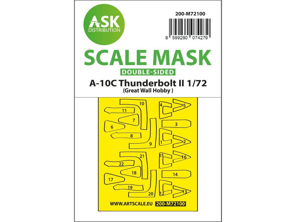 1:72 A-10C Thunderbolt II double-sided fit express mask for GWH