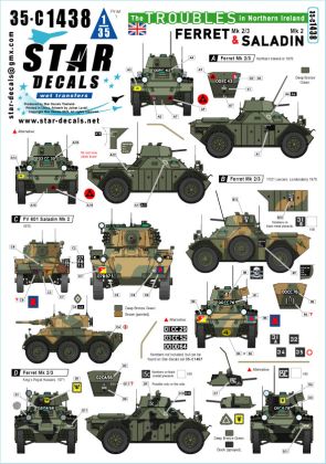 1:35 Ferret & Saladin. The Troubles in Northern Ireland. Ferret Mk 2/3 and Saladin Mk 2.